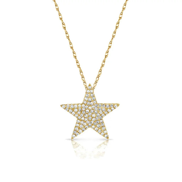 Star Pave 0.5in Diamond Pendant - 1